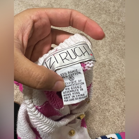 Patchwork vintage sweater Fit size USA small - Picture 7 of 10